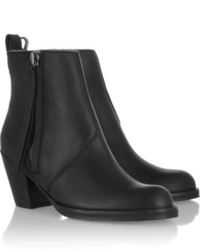 Acne Studios The Pistol Leather Ankle Boots Black