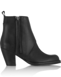 Acne Studios The Pistol Leather Ankle Boots Black
