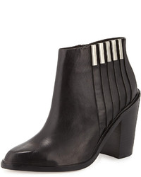 L.A.M.B. Todd Leather Ankle Boot Black