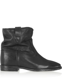 Isabel Marant Toile Cluster Leather Concealed Wedge Ankle Boots