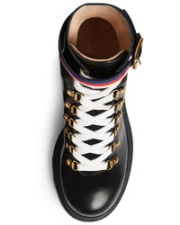 Gucci Trip Leather Combat Boot