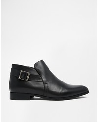 Selected Ulisa Black Leather Ankle Boots