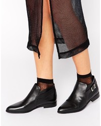 Selected Ulisa Black Leather Ankle Boots
