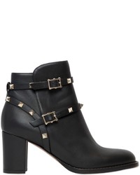 Valentino 70mm Rockstud Leather Ankle Boots