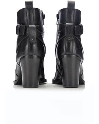 Wallis Black Leather Ankle Boot