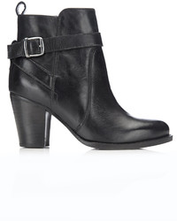 Wallis Black Leather Ankle Boot