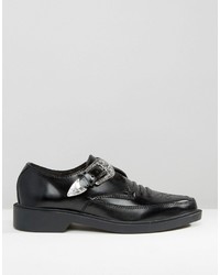 T.U.K. Western Leather Point Flat Shoes