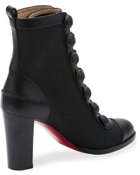 Christian Louboutin Who Dances Button 85mm Red Sole Bootie Black