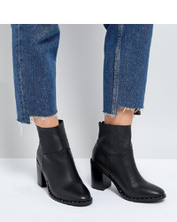 ASOS DESIGN Wide Fit Envy Leather Ankle Boots Leather