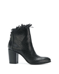 Strategia Woven Block Heel Ankle Boots