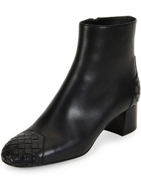 Bottega Veneta Woven Cap Toe Leather Ankle Boot