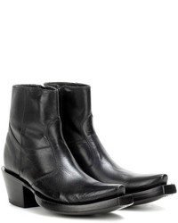 Vetements X Lucchese Bootmaker Leather Ankle Boots