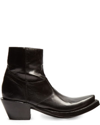 Vetements X Lucchese Leather Ankle Boots