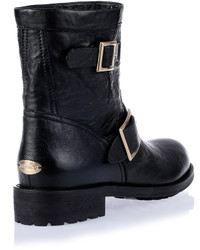 Jimmy Choo Youth Black Leather Ankle Boot