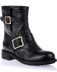 Jimmy Choo Youth Black Leather Ankle Boot