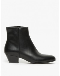 Zip Ankle Boot In Leather