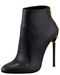 Tom Ford Zipper Heel Leather Ankle Boot
