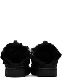 Lanvin Black Curb Slip On Sneakers