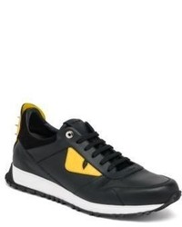 Fendi Bugs Leather Athletic Sneakers