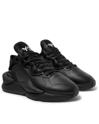 Y-3 Kaiwa Suede Trimmed Leather And Neoprene Sneakers