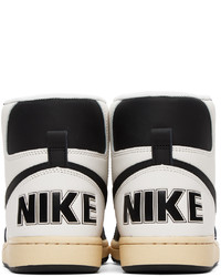 Nike White Black Terminator High Sneakers