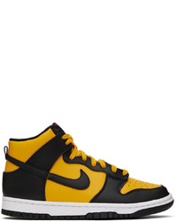 Nike Yellow Black Dunk Retro Hi Sneakers