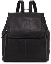 Cole Haan Addey Whipstitched Leather Backpack Black