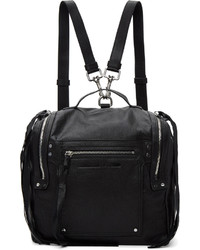 MCQ Alexander Ueen Black Convertible Box Backpack