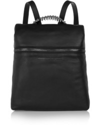 MCQ Alexander Ueen Embellished Textured Leather Backpack Black