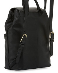Tory Burch Avery Leather Backpack Black