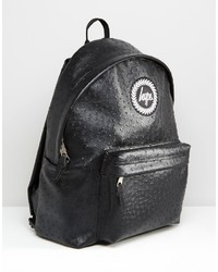Hype Backpack In Faux Ostrich Leather
