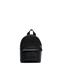 Heron Preston Black And Orange Logo Mini Leather Backpack