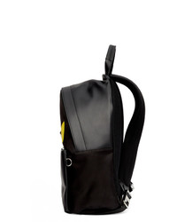 Fendi Black And Yellow Bag Bugs Backpack