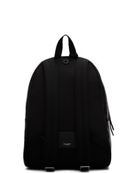 Saint Laurent Black Croc City Backpack