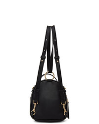 Versace Jeans Couture Black Faux Leather Backpack