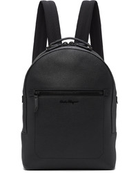 Salvatore Ferragamo Black Firenze Backpack