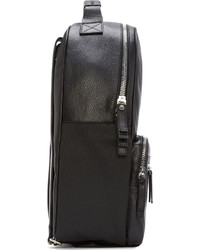 Diesel Black Gold Black Grained Leather Private E1 Backpack