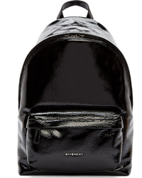 Givenchy Black Grained Patent Leather Backpack