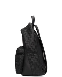 Bottega Veneta Black Intrecciato Medium Backpack