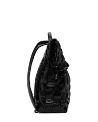 Bottega Veneta Black Intrecciato Medium The Casette Backpack