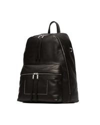 Rick Owens Black Large Leather Backpack