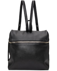 Kara Black Leather Backpack
