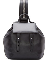 Mackage Black Leather Bane Backpack