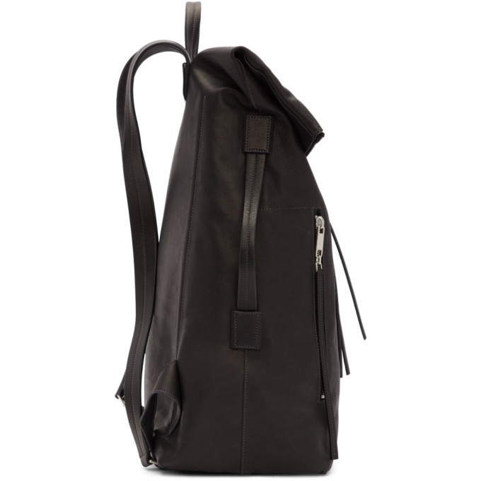 Rick Owens Black Leather Bucket Backpack, 1,089 SSENSE Lookastic