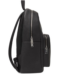 BOSS Black Leather Crosstown Backpack