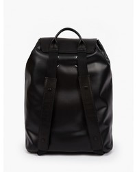 Maison Margiela Black Leather Duffle Backpack