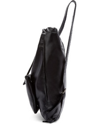 MM6 MAISON MARGIELA Black Leather Pouch Backpack