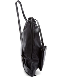 MM6 MAISON MARGIELA Black Leather Pouch Backpack