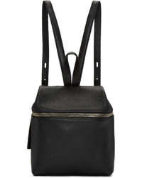 Kara Black Leather Small Backpack
