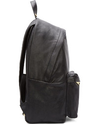 Versus Black Leather Tape Deck Embossed Backpack